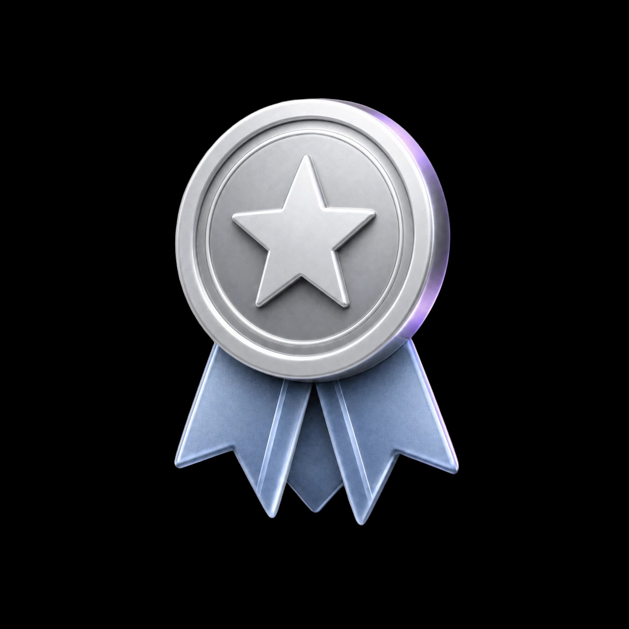 Silver account badge